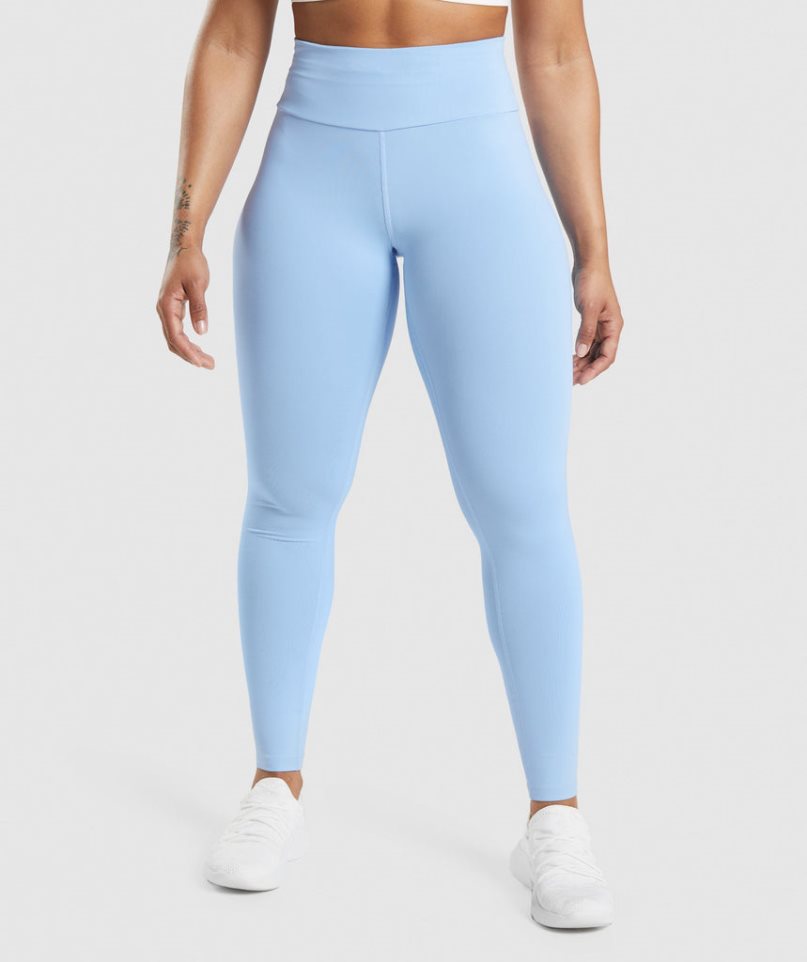 Women\'s Gymshark Speed Leggings Light Blue | CA 37D850